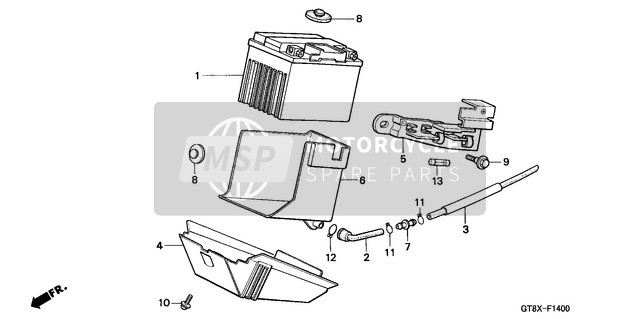 Honda PK50M 1999 Battery for a 1999 Honda PK50M